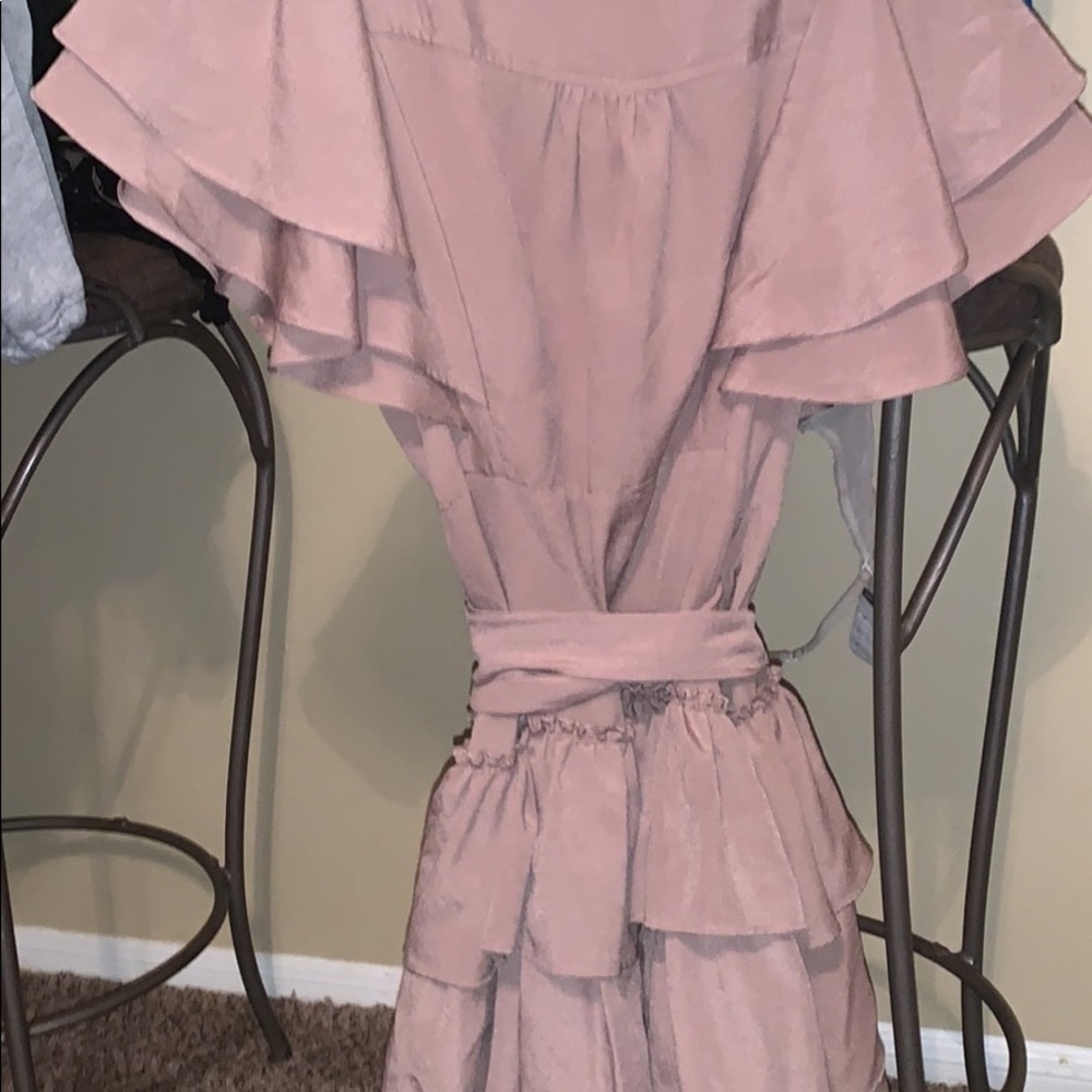 Tan Ruffles Dress - Picture 3 of 3